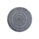 Set de Table Tressé Rond Gris