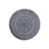 Set de Table Tressé Rond Gris
