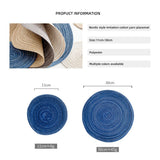 Set de Table Tressé Rond Marron