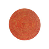 Set de Table Tressé Rond Rouge