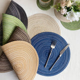 Set de Table Tressé Rond Marron