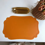 Set de Table Simili Cuir Orange