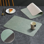 Set de Table Simili Cuir Luxe Vert Sauge