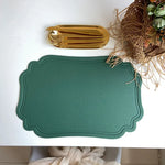 Set de Table Simili Cuir Vert