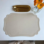 Set de Table Simili Cuir Beige