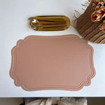 Set de Table Simili Cuir Marron Rose