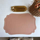 Set de Table Simili Cuir Marron Rose