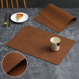Set de Table Simili Cuir Luxe Marron Café