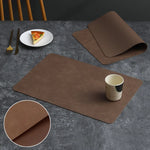 Set de Table Simili Cuir Luxe Brun Chocolat
