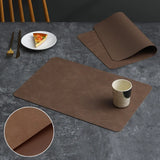 Set de Table Simili Cuir Luxe Brun Chocolat