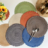 Set de Table Tressé Rond Marron