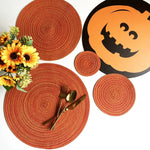 Set de Table Tressé Rond Rouge