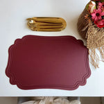 Set de Table Simili Cuir Rouge