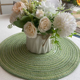 Set de Table Tressé Rond Marron