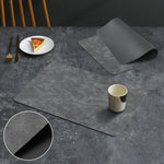 Set de Table Simili Cuir Luxe Noir Graphite