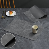 Set de Table Simili Cuir Luxe Noir Graphite