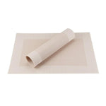 Set de Table en Plastique Rigide de Design Rectangulaire Blanc Beige Haute Qualité (4 Pièces)