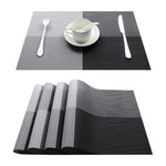 Set de Table Noir et Blanc (4 Pièces)